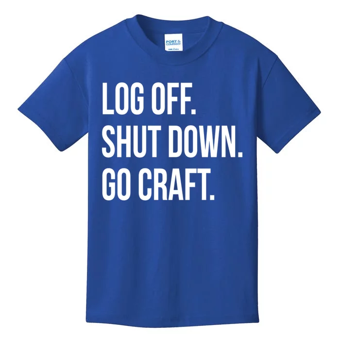 Log Off Shut Down Scrapbooking Work From Home Scrapbook Wfh Gift Kids T-Shirt