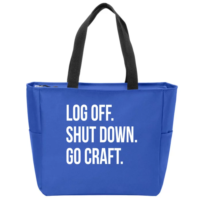 Log Off Shut Down Scrapbooking Work From Home Scrapbook Wfh Gift Zip Tote Bag