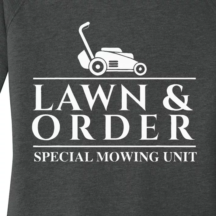 Lawn & Order Special Mowing Unit Gardening Lawn Mower Women's Perfect Tri Tunic Long Sleeve Shirt