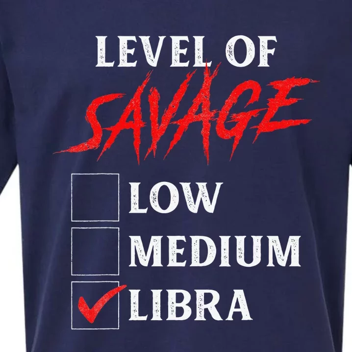 Level Of Savage Libra Funny Zodiac Queen King Man Sueded Cloud Jersey T-Shirt