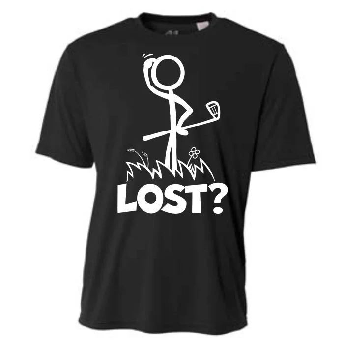 Lost Golf Ball Stickman Golfer Cooling Performance Crew T-Shirt