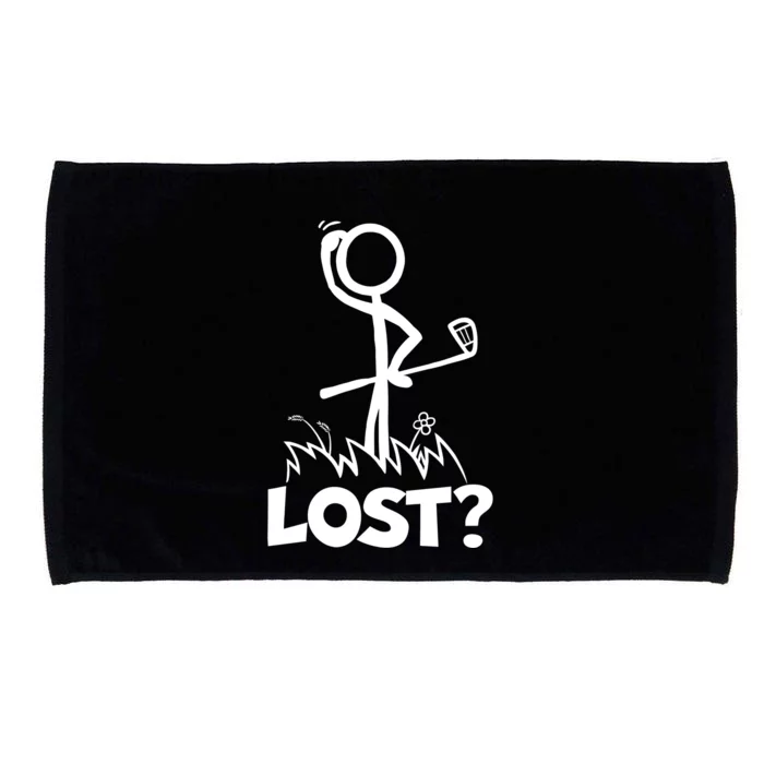 Lost Golf Ball Stickman Golfer Microfiber Hand Towel