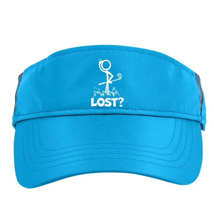 Lost Golf Ball Stickman Golfer Adult Drive Performance Visor