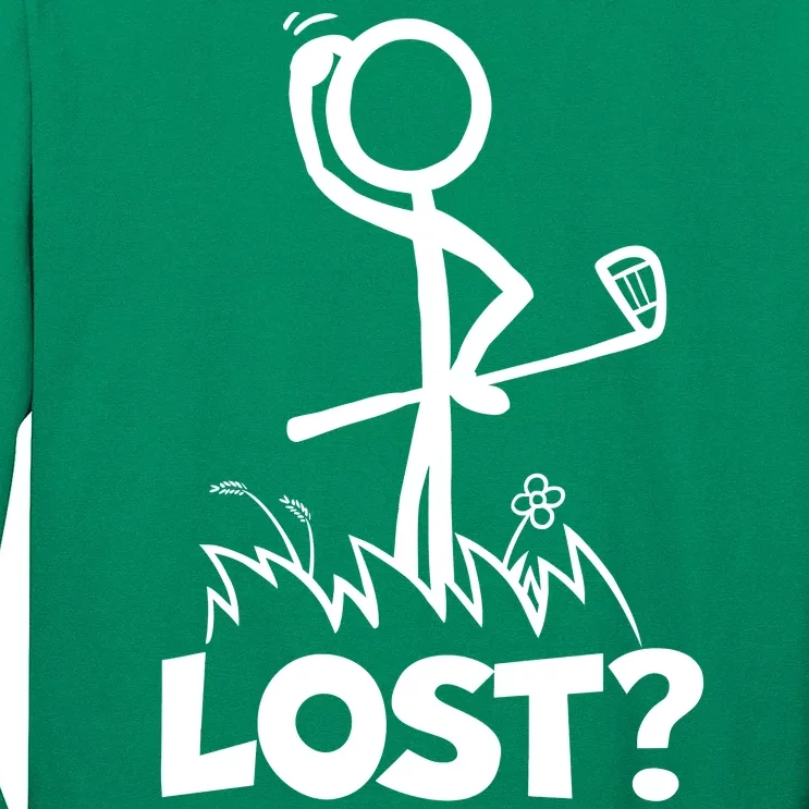 Lost Golf Ball Stickman Golfer Long Sleeve Shirt