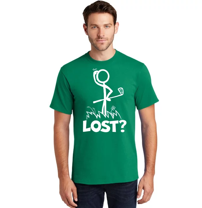 Lost Golf Ball Stickman Golfer Tall T-Shirt