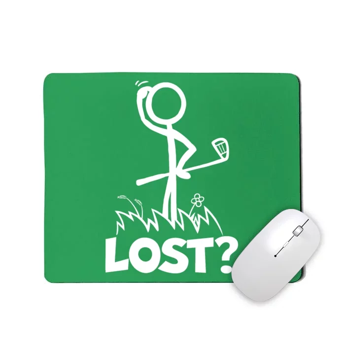 Lost Golf Ball Stickman Golfer Mousepad