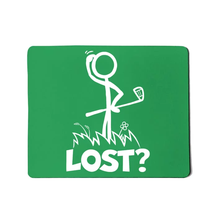 Lost Golf Ball Stickman Golfer Mousepad