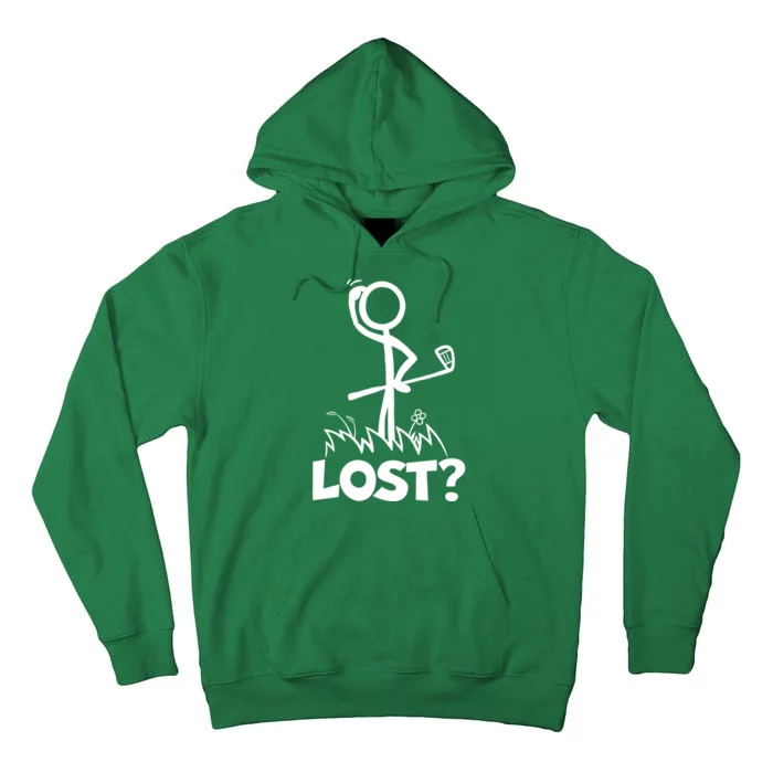 Lost Golf Ball Stickman Golfer Tall Hoodie