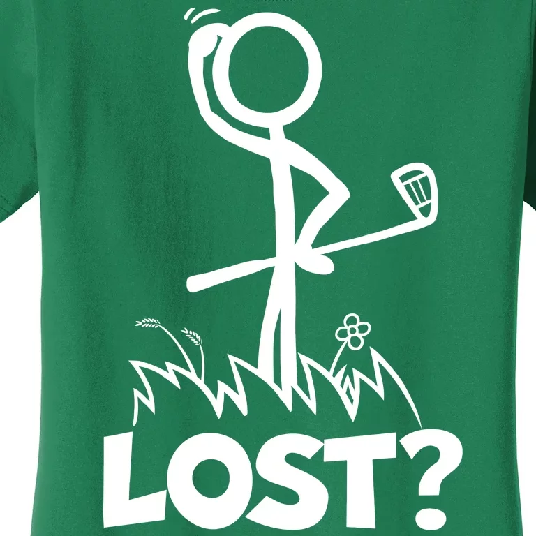 Lost Golf Ball Stickman Golfer Women's T-Shirt