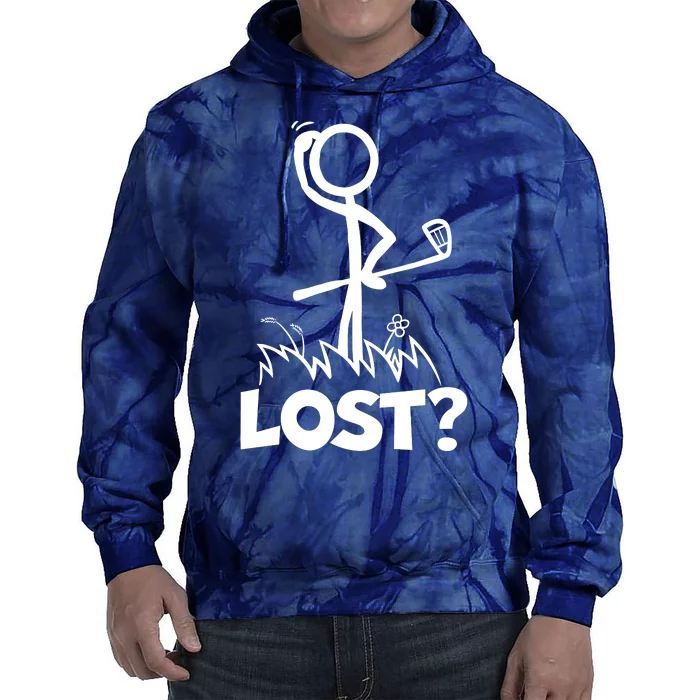 Lost Golf Ball Stickman Golfer Tie Dye Hoodie