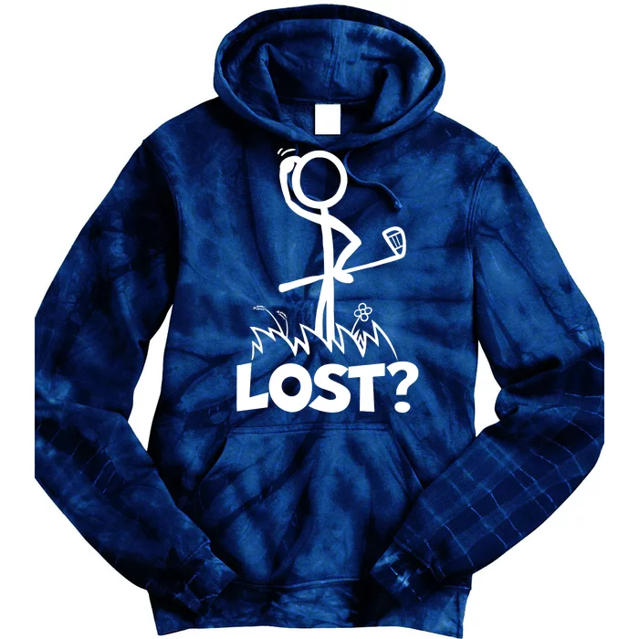 Lost Golf Ball Stickman Golfer Tie Dye Hoodie