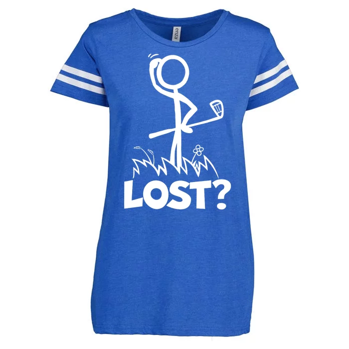 Lost Golf Ball Stickman Golfer Enza Ladies Jersey Football T-Shirt