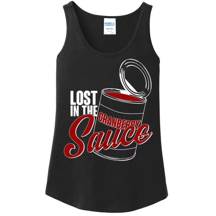 Lost In The Cranberry Sauce Ladies Essential Tank