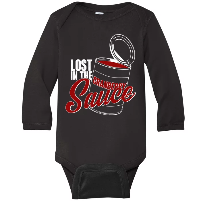 Lost In The Cranberry Sauce Baby Long Sleeve Bodysuit