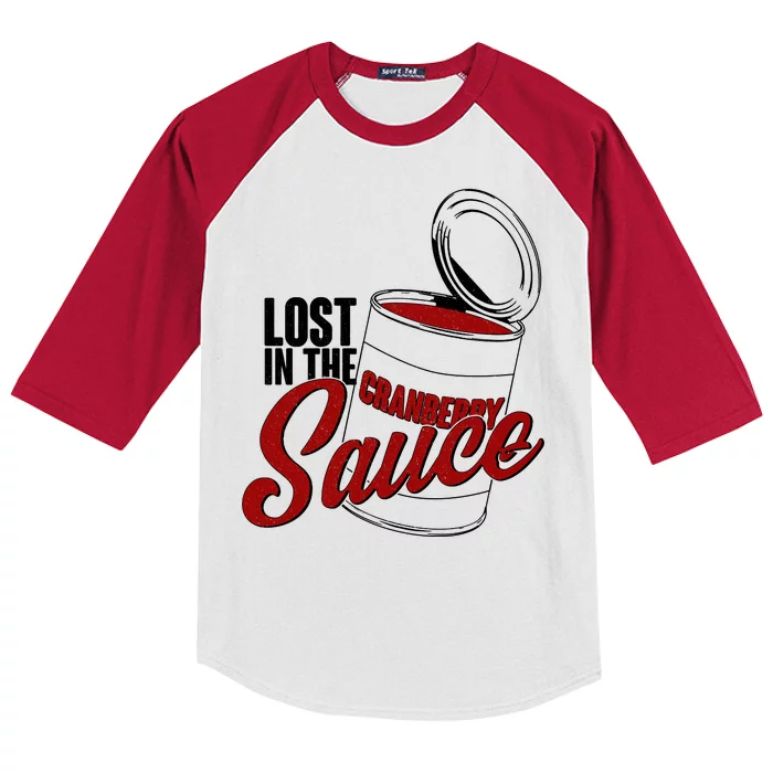 Lost In The Cranberry Sauce Kids Colorblock Raglan Jersey