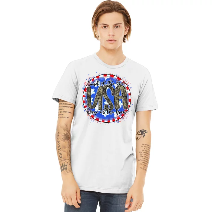 Land Of The Free Home Of The Brave USA Celebration Premium T-Shirt