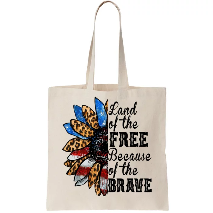 Land Of The Free Because Of The Brave Usa Gift Tote Bag