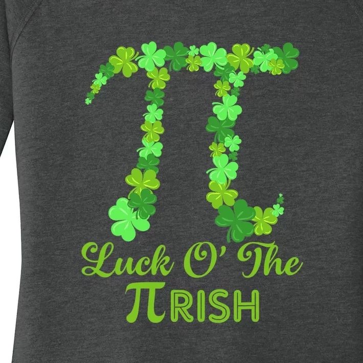 Luck O' The Pi_Rish Gifts St Patricks Day Funny Pi Day Women's Perfect Tri Tunic Long Sleeve Shirt