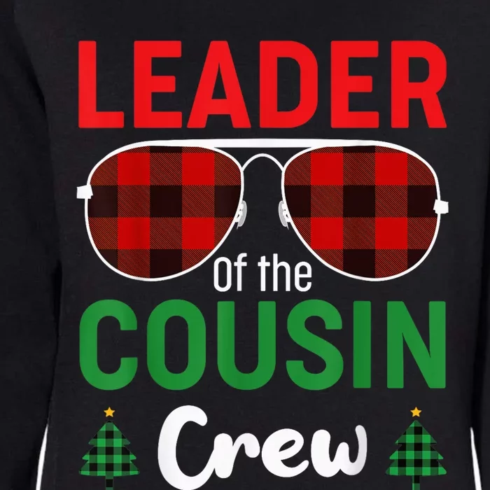 Leader of the Cousin Crew Christmas Buffalo Red Plaid Xmas Womens California Wash Sweatshirt