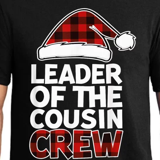 Leader of the Cousin Crew Christmas Buffalo Red Plaid Xmas Pajama Set