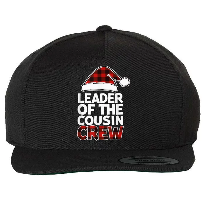 Leader of the Cousin Crew Christmas Buffalo Red Plaid Xmas Wool Snapback Cap