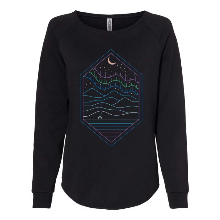 Lights Of The North Womens California Wash Sweatshirt