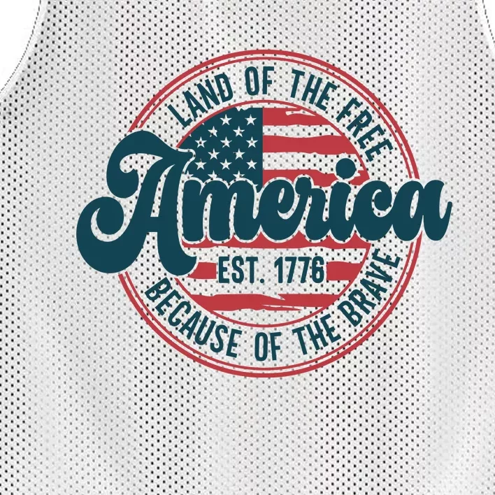 Land Of The Free Because Of The Brave Mesh Reversible Basketball Jersey Tank