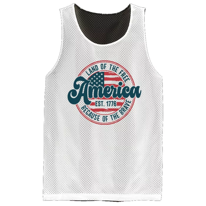 Land Of The Free Because Of The Brave Mesh Reversible Basketball Jersey Tank