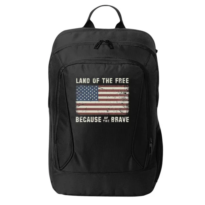 Land Of The Free Because Of The Brave Vintage Flag City Backpack