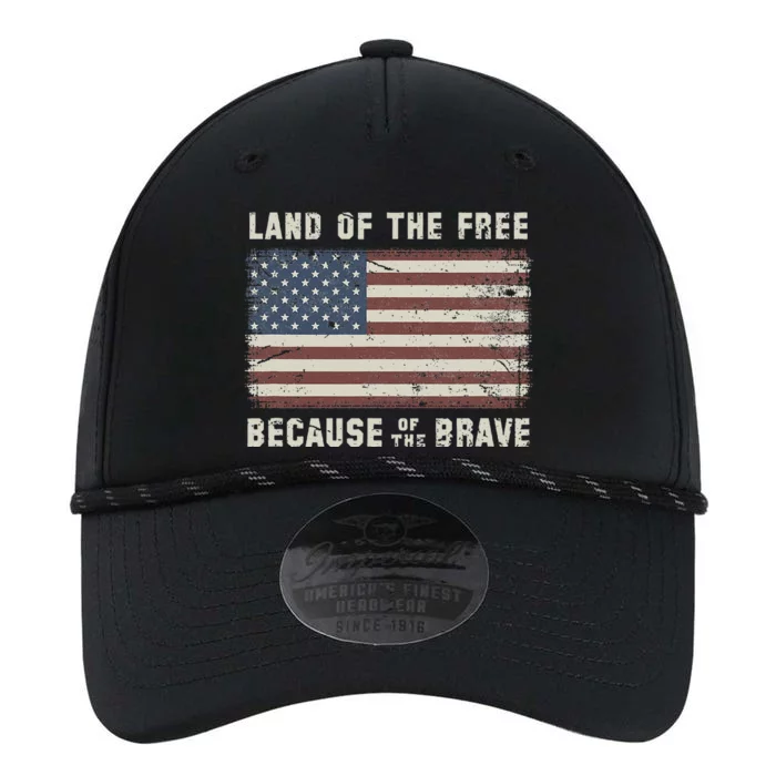 Land Of The Free Because Of The Brave Vintage Flag Performance The Dyno Cap