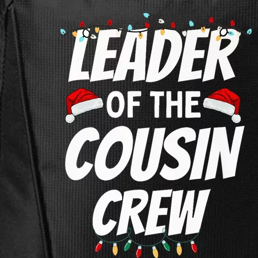 Leader of the Cousin Crew Funny Christmas Matching Pajama City Backpack