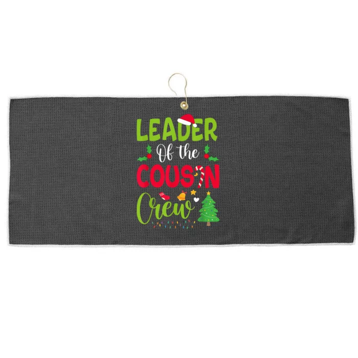 Leader of the Cousin Crew Christmas family Xmas Large Microfiber Waffle Golf Towel