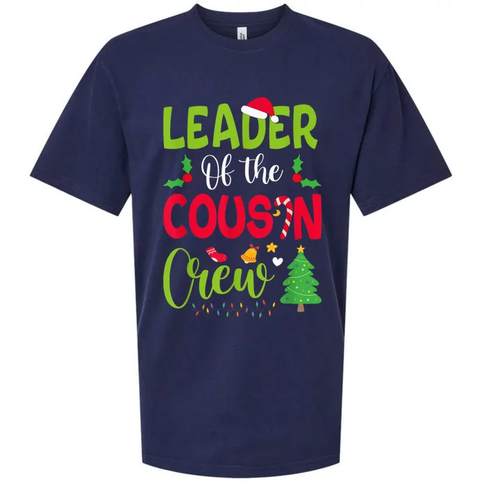 Leader of the Cousin Crew Christmas family Xmas Sueded Cloud Jersey T-Shirt