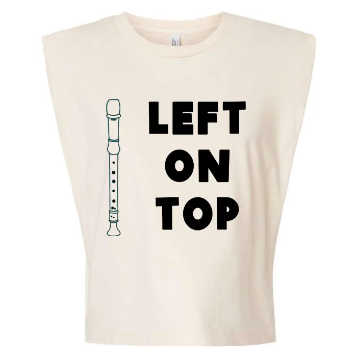 Left On Top Recorder Garment-Dyed Women's Muscle Tee