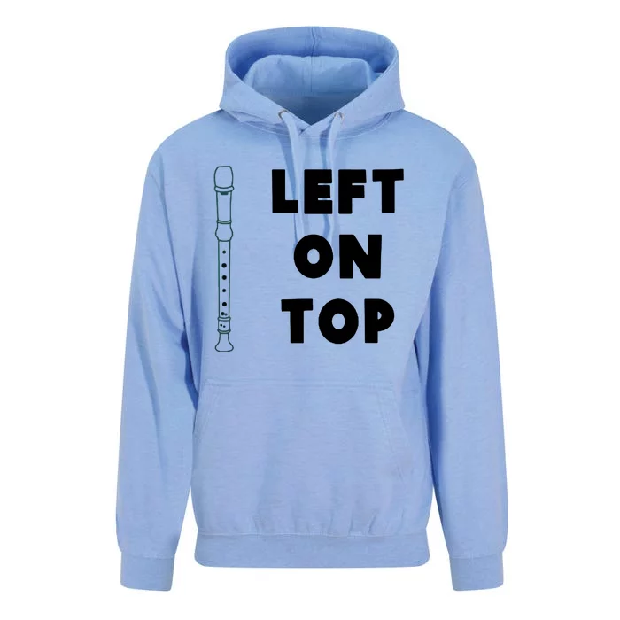 Left On Top Recorder Unisex Surf Hoodie