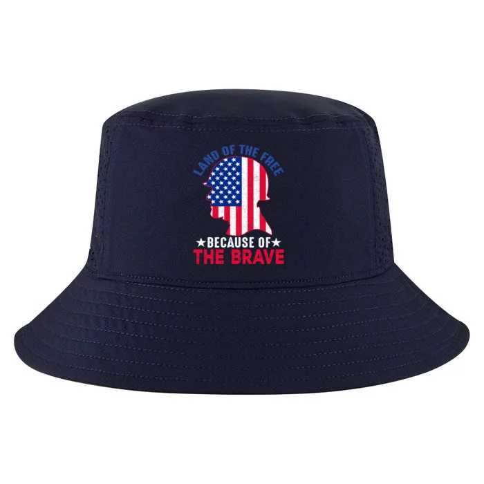 Land Of The Free Because Of The Brave Patriotic Gift Cute Gift Cool Comfort Performance Bucket Hat