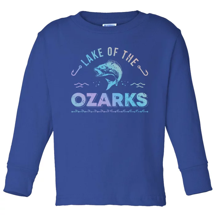 Lake Of The Ozarks Missouri Fishing Family Vacation Souvenir Gift Toddler Long Sleeve Shirt