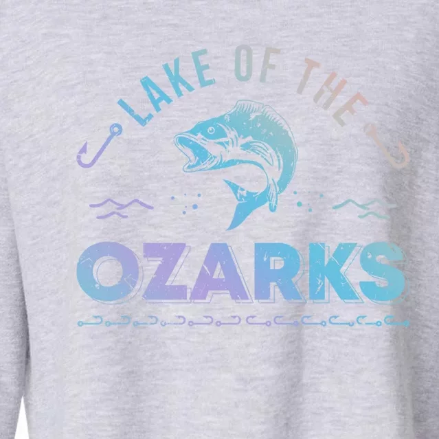 Lake Of The Ozarks Missouri Fishing Family Vacation Souvenir Gift Cropped Pullover Crew