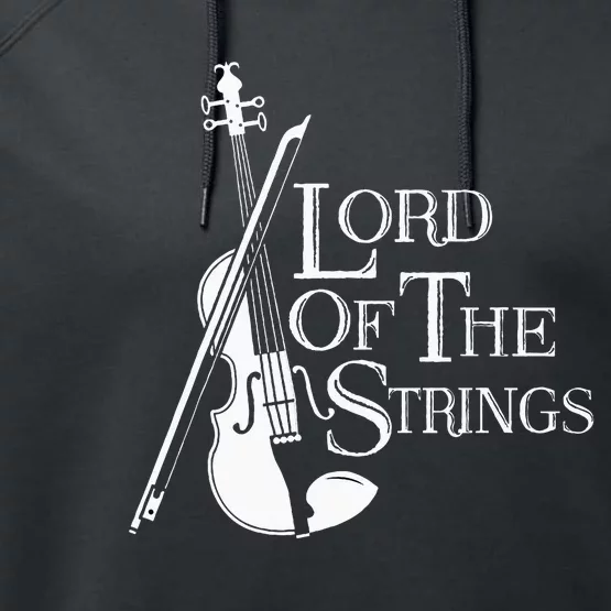 Lord Of The Strings Violin Musician Humor Performance Fleece Hoodie