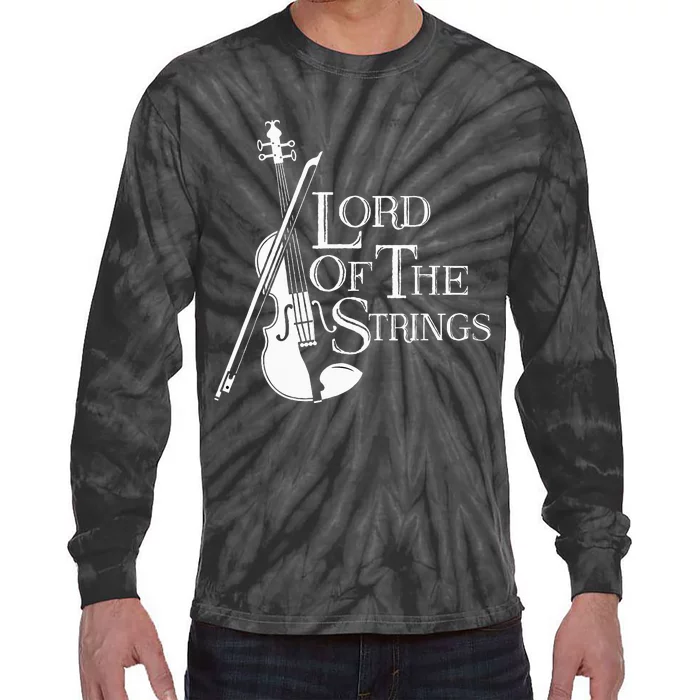 Lord Of The Strings Violin Musician Humor Tie-Dye Long Sleeve Shirt