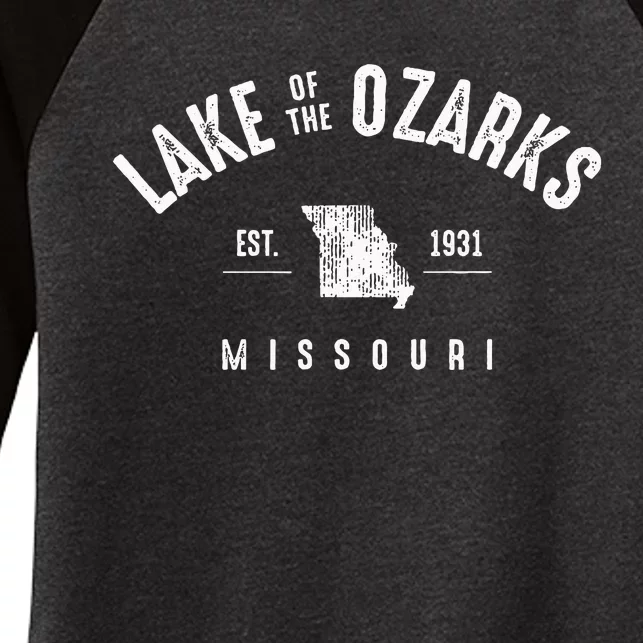 Lake Of The Ozarks Women's Tri-Blend 3/4-Sleeve Raglan Shirt