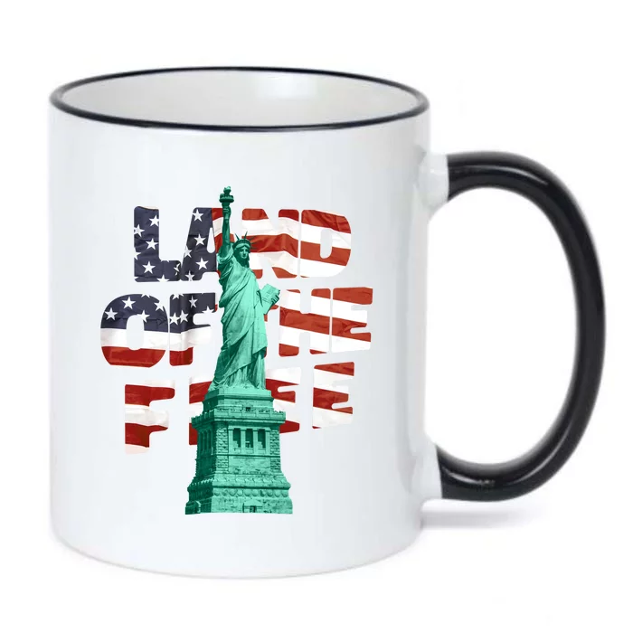 Land Of The Free Statue Of Liberty Black Color Changing Mug