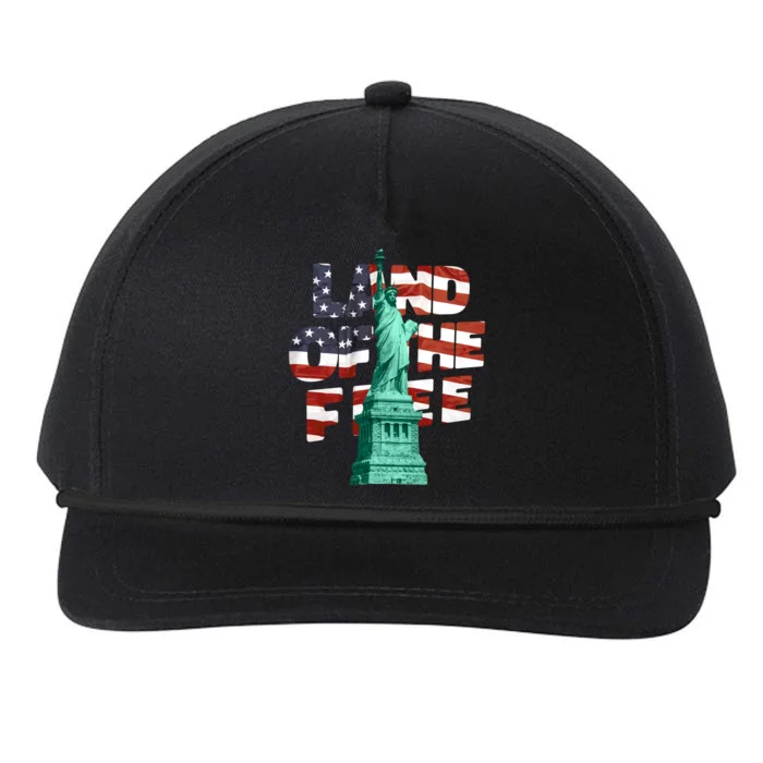 Land Of The Free Statue Of Liberty Snapback Five-Panel Rope Hat