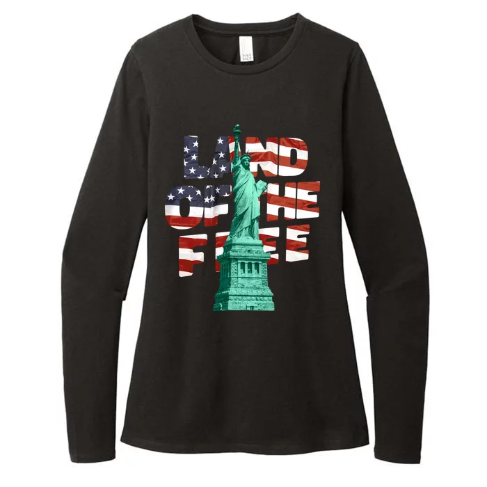 Land Of The Free Statue Of Liberty Womens CVC Long Sleeve Shirt