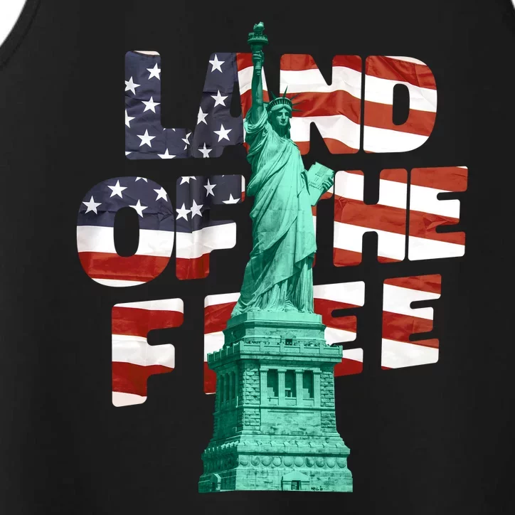 Land Of The Free Statue Of Liberty Performance Tank