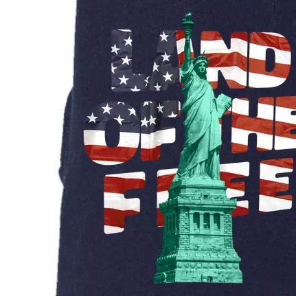 Land Of The Free Statue Of Liberty Doggie 3-End Fleece Hoodie