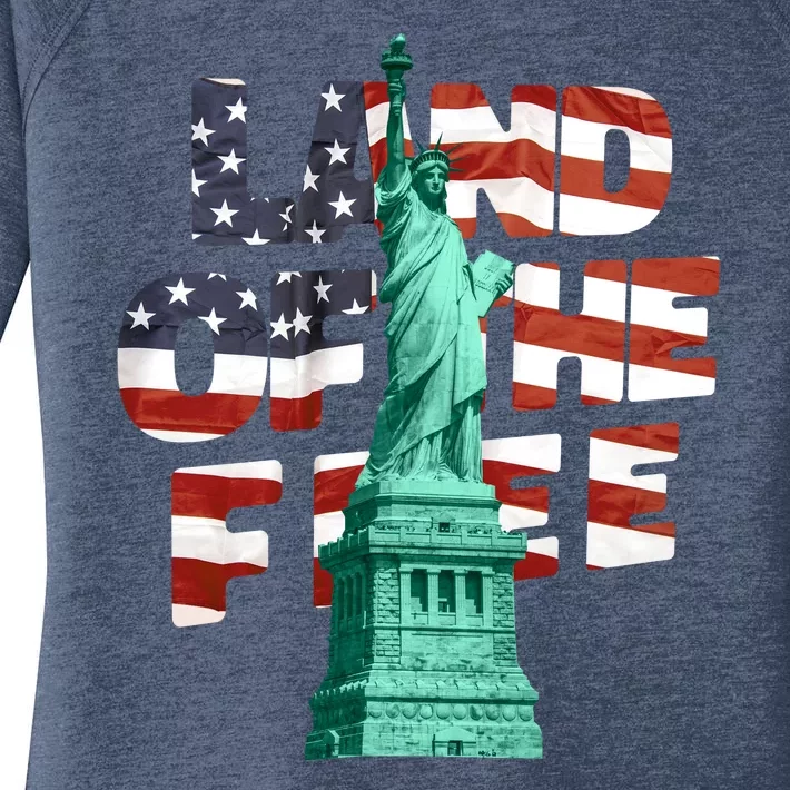 Land Of The Free Statue Of Liberty Women's Perfect Tri Tunic Long Sleeve Shirt