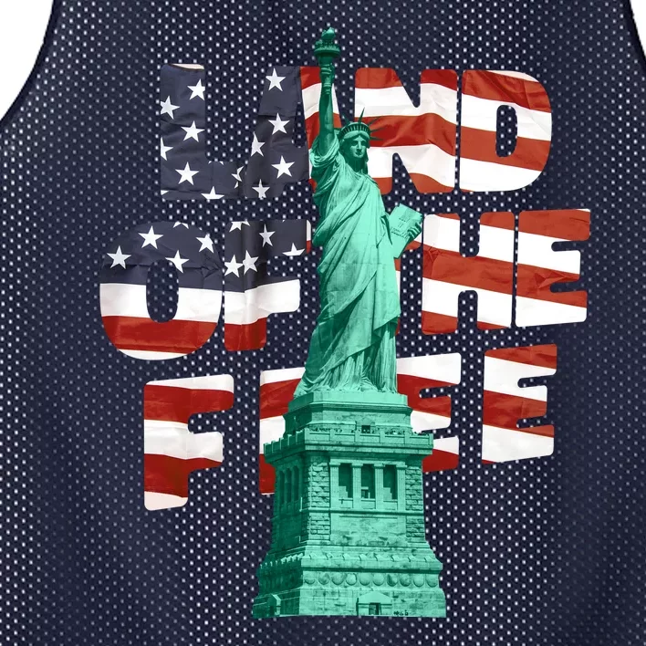 Land Of The Free Statue Of Liberty Mesh Reversible Basketball Jersey Tank