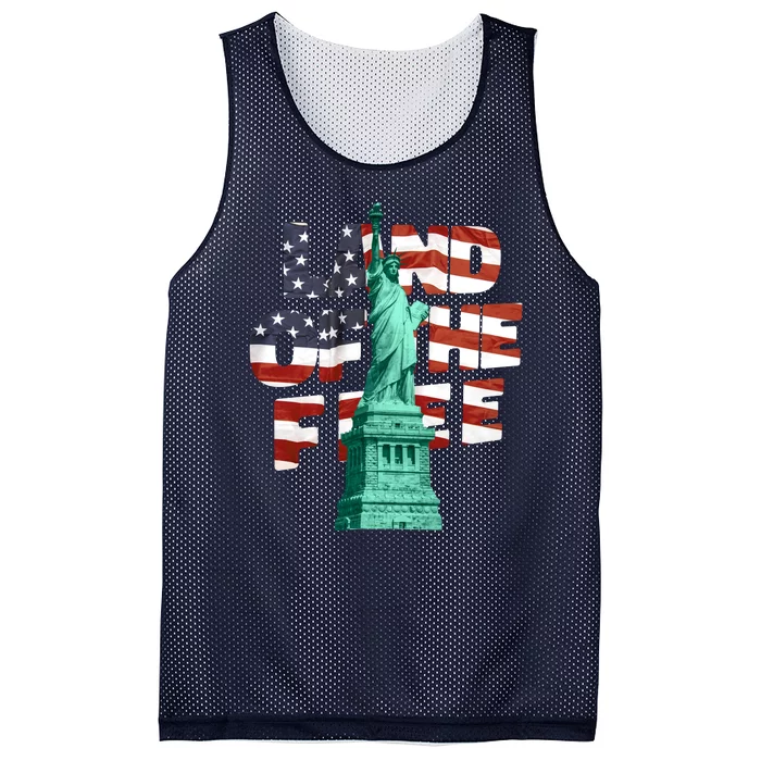 Land Of The Free Statue Of Liberty Mesh Reversible Basketball Jersey Tank