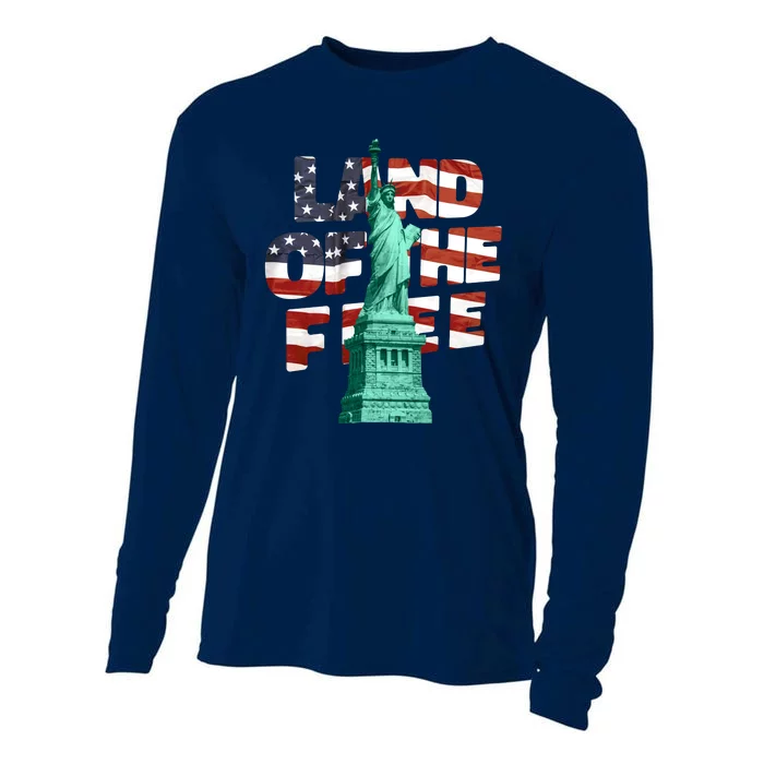 Land Of The Free Statue Of Liberty Cooling Performance Long Sleeve Crew